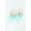 CCB Turquoise Gold Two-Tone Earrings - TJ-BKP8871