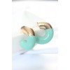 CCB Turquoise Gold Two-Tone Earrings - TJ-BKP8871
