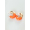 CCB Orange Gold Two-Tone Earrings - TJ-BKP8873