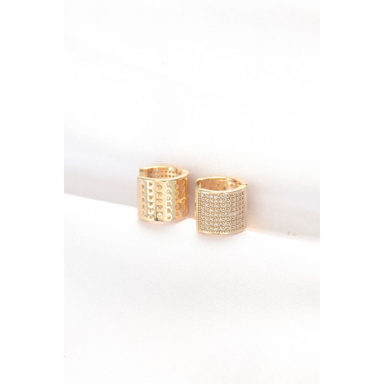Gold-Tone Stone Minimalist Earrings - TJ-BKP8890