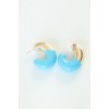 CCB Blue Gold Two-Tone Earrings - TJ-BKP8876