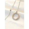 316L Stainless Steel Zircon Stone Two-Tone Tiffany Necklace - TJ-BKO8503