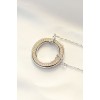 316L Stainless Steel Zircon Stone Two-Tone Tiffany Necklace - TJ-BKO8503