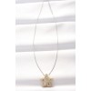 316L Stainless Steel Two-Tone Zircon Stone Star Necklace - TJ-BKO8520