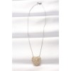316L Steel Two-Tone Zircon Stone Heart Necklace - TJ-BKO8521
