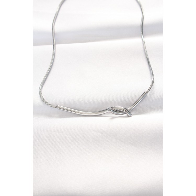 316L Stainless Steel Silver Necklace - TJ-BKO8528 316L Stainless Steel Silver Necklace - TJ-BKO8528