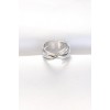 Thick Silver Color Adjustable Ring - TJ-BYK3102