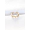 Twist Model Gold Color Zircon Stone Adjustable Ring - TJ-BYK3107
