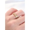 Twist Model Gold Color Zircon Stone Adjustable Ring - TJ-BYK3107