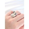 Silver Color Adjustable Curved Mirror Ring - TJ-BYK3114