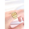 Gold Color Adjustable Striped Dome Ring - TJ-BYK3119