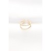 Gold Color Adjustable Ring with Twin-Appearance Waterway Design - TJ-BYK3136