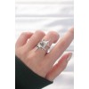 Star Model Silver Color Adjustable Ring - TJ-BYK3143