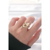 Star Model Gold Color Adjustable Ring - TJ-BYK3144