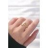 Gold-Tone Adjustable Ring with F Letter - TJ-BYK3154