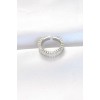 Sequential Baguette Stone Silver Color Adjustable Ring - TJ-BYK3110