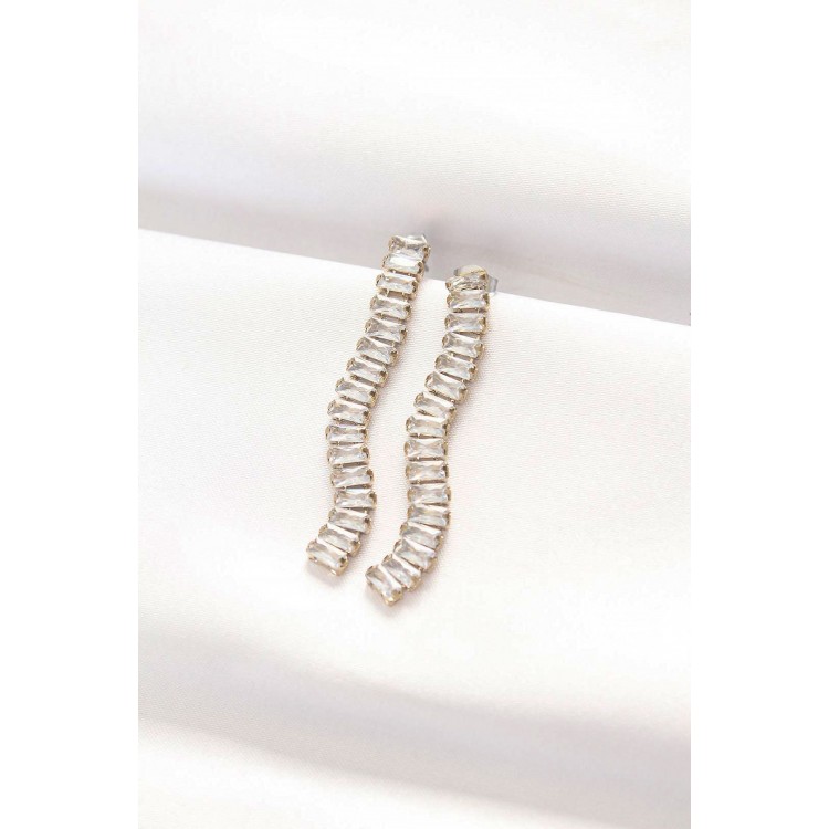 316L Steel Gold Color Waterway Earrings - TJ-BKP8900 316L Steel Gold Color Waterway Earrings - TJ-BKP8900