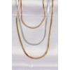 316L Stainless Steel 3-Color Italian Chain Multi-Strand Necklace - TJ-BKO8641
