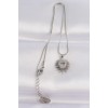 316L Stainless Steel Chain Silver-Colored Heart Sun Design Necklace - TJ-BKO8658
