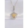 316L Stainless Steel Chain Silver Color Zircon Stone Design Gold Color Heart Necklace - TJ-BKO8661