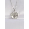 316L Stainless Steel Chain Silver-Colored Oval Design Sun Necklace - TJ-BKO8663