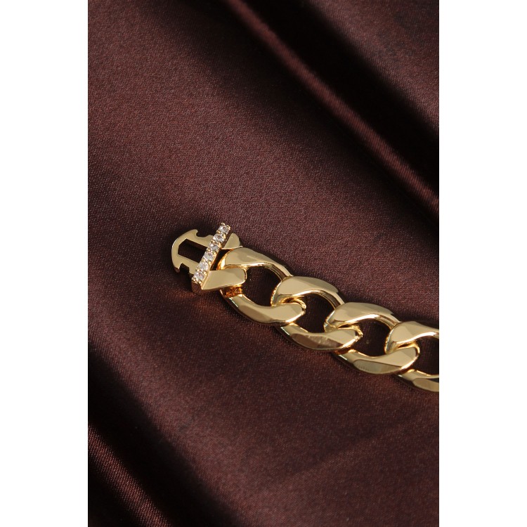 316L Stainless Steel VIP Series Gold Color Gourmet Model Bracelet - TJ-BB6057