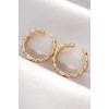 Gold-Colored Chain Model Hoop Earrings - TJ-BKP8970