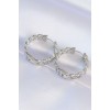 Rice Silver Color Chain Model Hoop Earrings - TJ-BKP8971