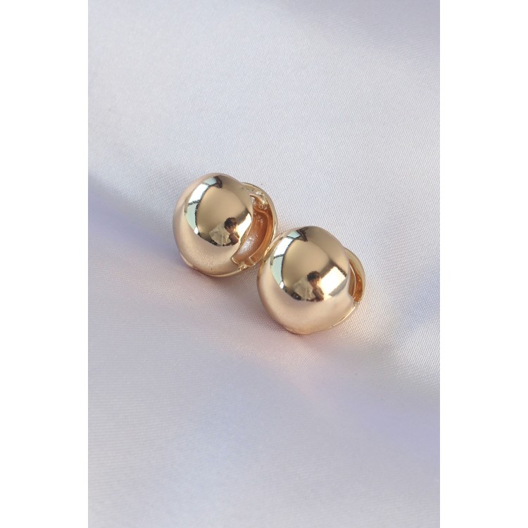 Gold-Colored Hollow Minimalist Stud Earrings - TJ-BKP8984 Gold-Colored Hollow Minimalist Stud Earrings - TJ-BKP8984