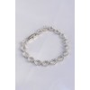 VIP Series Brass Zircon Stone Silver Color Barley Model Bracelet - TJ-BB6062