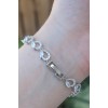 VIP Series Brass Zircon Stone Silver Color Barley Model Bracelet - TJ-BB6062