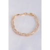 VIP Series Brass Zircon Stone Gold Color Spiral Model Bracelet - TJ-BB6083