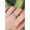 Rice Zircon Stone 2-Piece Adjustable Friendship Ring - TJ-BYK3160