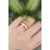 Gold-Tone Adjustable Beaded Ring - TJ-BYK3170