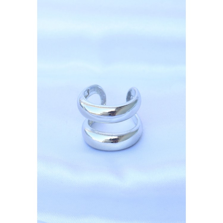 Rice Silver Color Adjustable Band Ring - TJ-BYK3171