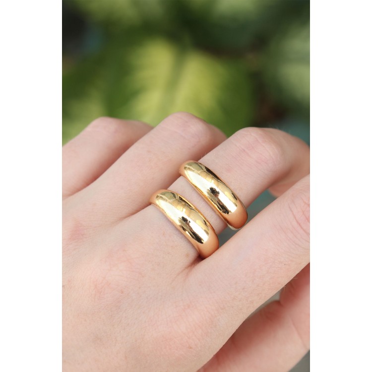 Gold Color Adjustable Band Ring - TJ-BYK3172 Gold Color Adjustable Band Ring - TJ-BYK3172