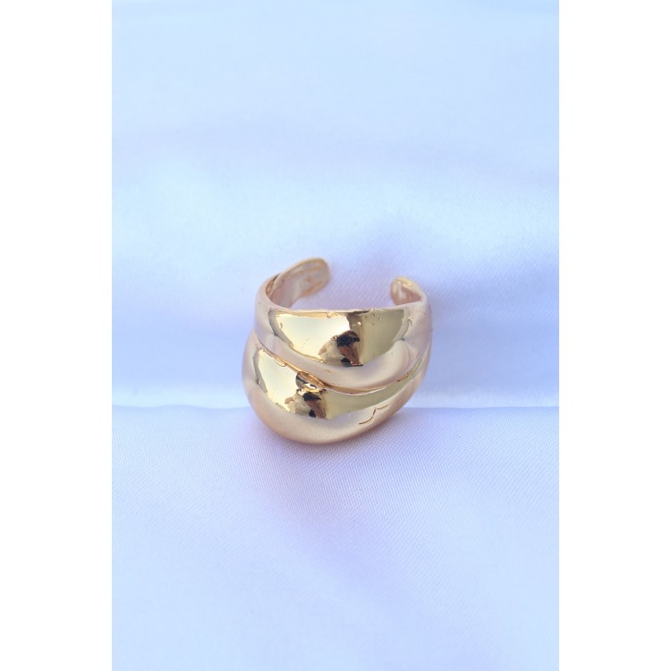 Gold-Tone Adjustable Drop Ring - TJ-BYK3174