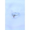 Rice Silver Color Adjustable Colored Zircon Stone Dragonfly Ring - TJ-BYK3185