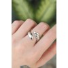 Rice Silver Color Adjustable Spiral Ring - TJ-BYK3195