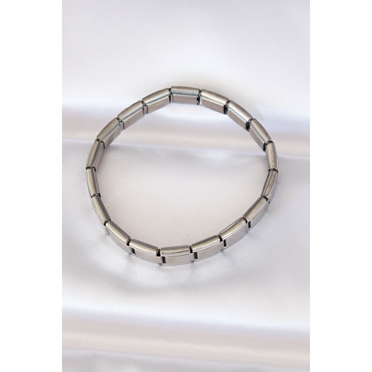 316L Stainless Steel Silver Color Nominaition Model Women's Bracelet - TJ-BB6085