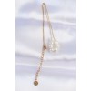 316L Stainless Steel Chain Gold Color Sequential Pearl Stone Necklace - TJ-BKO8735