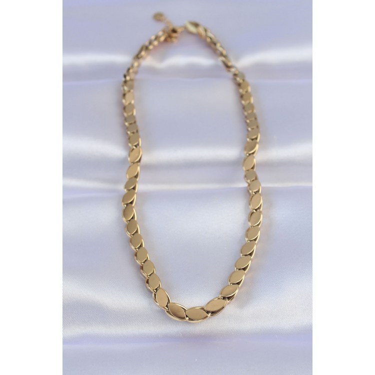 316L Çelik Gold Renk Arpa Model Kolye - TJ-BKO8748