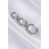 316L Stainless Steel Silver Color Model 3-Piece Hoop Earrings - TJ-BKP9010