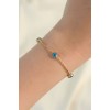 316L Stainless Steel Gold-Colored Evil Eye Bead Design Bracelet - TJ-BB6100