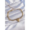 316L Steel Gold Color Italian Chain Heart Model Bracelet - TJ-BB6099