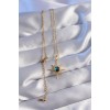 316L Steel Chain Gold Color Zircon Stone Polar Star Figured Planet Necklace - TJ-BKO8790