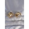 Gold-Colored Rice-Shaped Stud Earrings - TJ-BKP9089