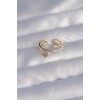 Gold-Colored Zircon Stone Heart-Shaped Adjustable Ring - TJ-BYK3203