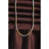 316L Stainless Steel Two-Tone Twisted Design Necklace - TJ-ERK1364