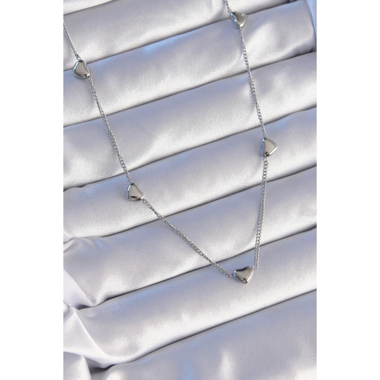 316L Stainless Steel Silver Color Minimal Heart Design Necklace - TJ-BKO8879 316L Stainless Steel Silver Color Minimal Heart Design Necklace - TJ-BKO8879